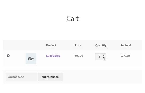 woocommerce update cart on quantity change